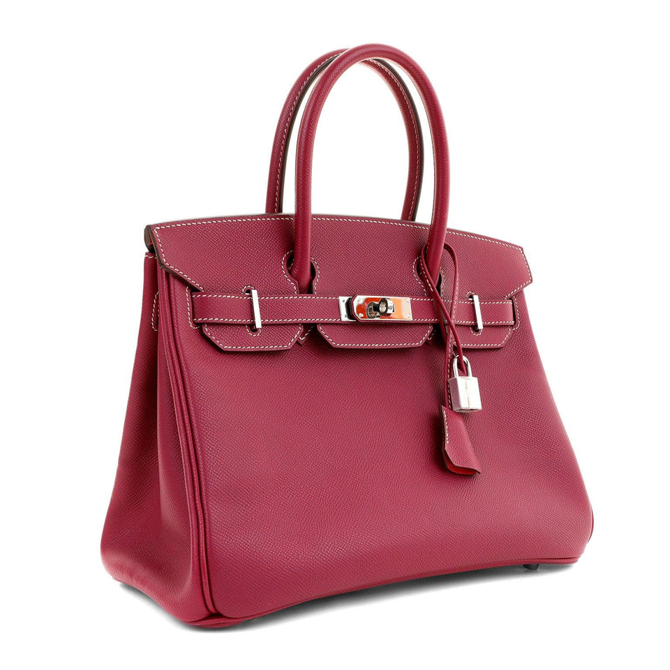 Hermes 30cm Rose Tyrien Epsom Candy Collection Birkin w/ Palladium Hardware