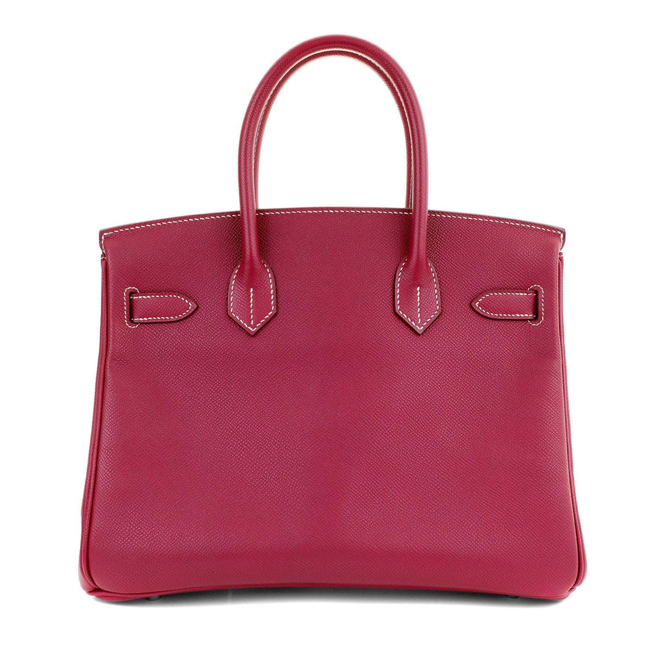 Hermes 30cm Rose Tyrien Epsom Candy Collection Birkin w/ Palladium Hardware