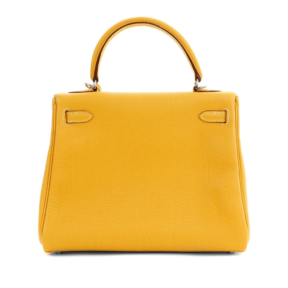 Hermes 25cm Kelly Moutard Togo w/ Palladium Hardware