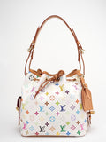Louis Vuitton White Multicolor Takashi Murakami Bucket Canvas Bag