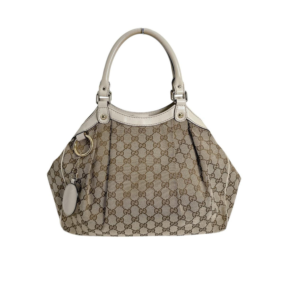 Gucci Tote Bag 211944 GG canvas beige GG canvas Sukey bag