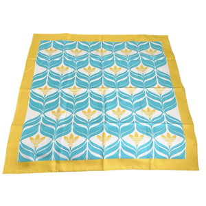 Gucci scarf 716092 silk Yellow x blue 100% silk adidas collaboration