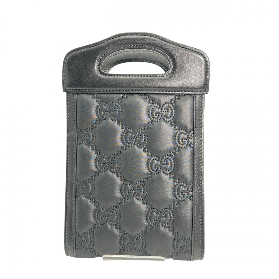 Gucci Shoulder Bag 723776ï¿½@ Nylon, Leather black Shoulder Bag 2WAY bag GG Mini Matelasse Women