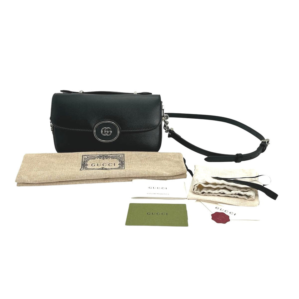 Gucci Shoulder Bag 739722 leather black Shoulder Bag Women