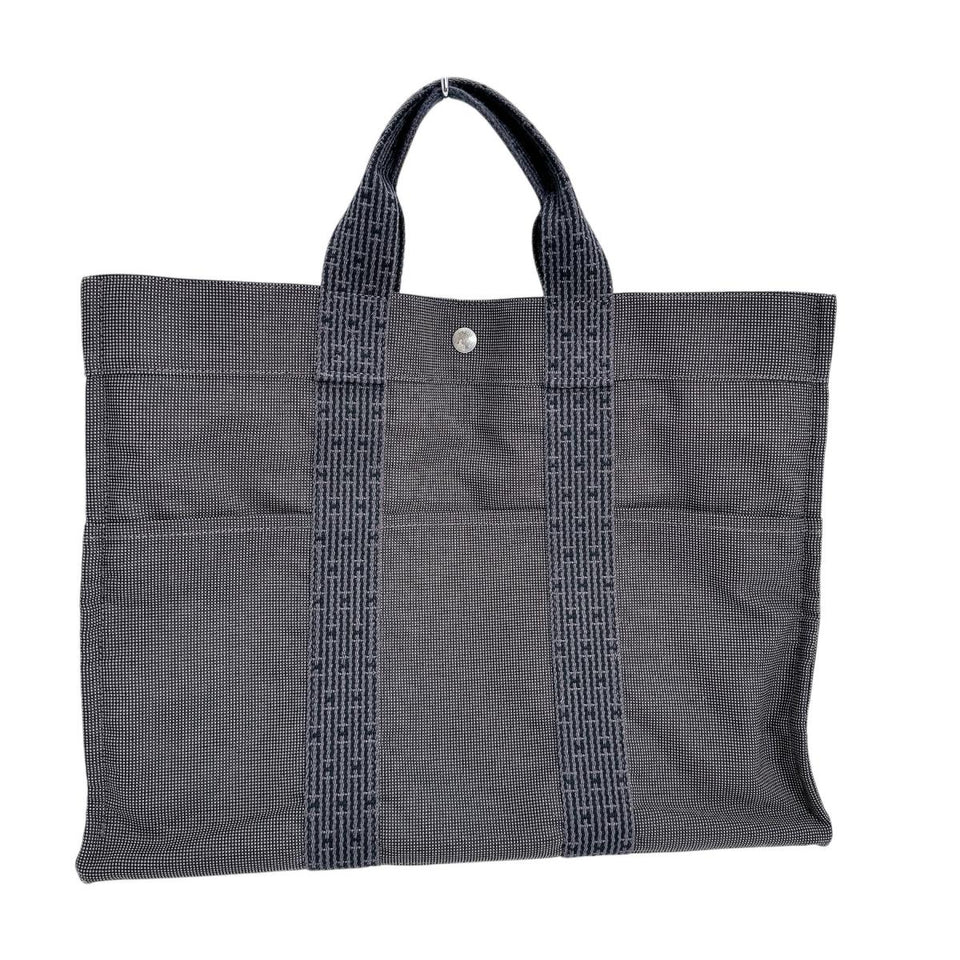 Hermes Tote Bag canvas gray Handbag Business bag Her LineMM unisex(Unisex)