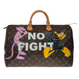 Louis Vuitton "Keep Cool" Customized handbag in brown Monogram canvas