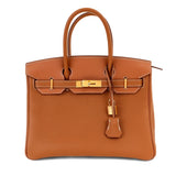 Hermes 30cm 3 in 1 Gold Togo Birkin w/ Gold Hardware