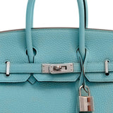Hermes 25cm Robin's Egg Blue Togo w/ Palladium Hardware