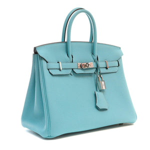 Hermes 25cm Robin's Egg Blue Togo w/ Palladium Hardware