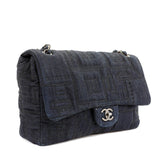 Chanel Denim Perfume Bottle Embroidered Jumbo Classic Bag – Bags Junction Special Edition
