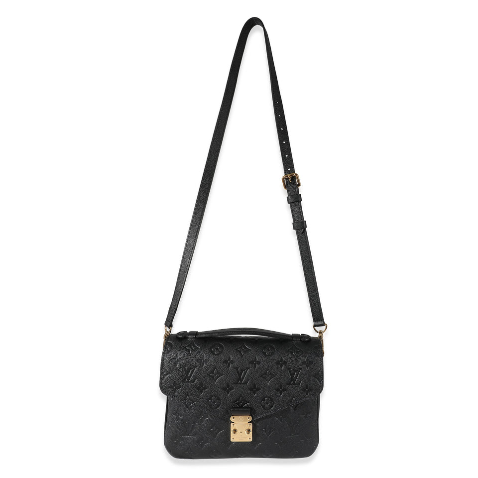 Designer Women's Crossbody Bag | Louis Vuitton Black Empreinte Pochette Metis