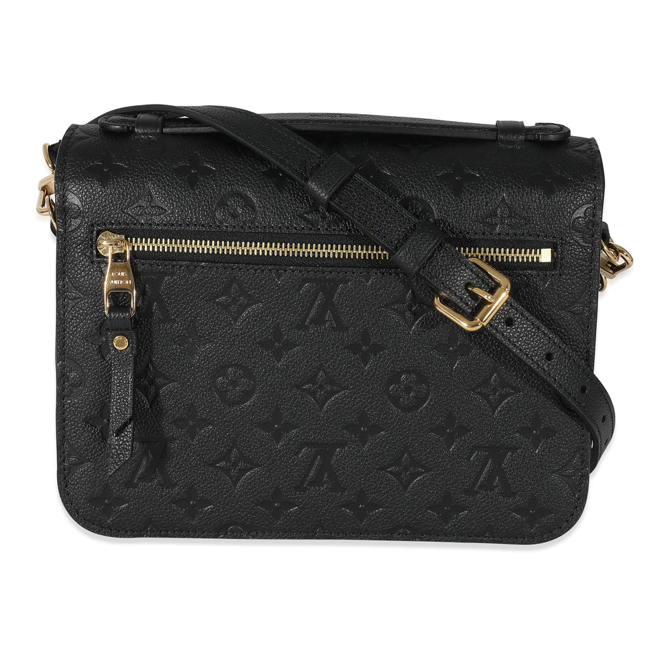 Designer Women's Crossbody Bag | Louis Vuitton Black Empreinte Pochette Metis