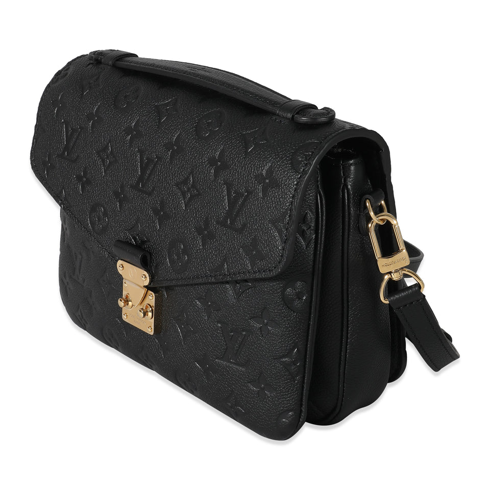 Designer Women's Crossbody Bag | Louis Vuitton Black Empreinte Pochette Metis