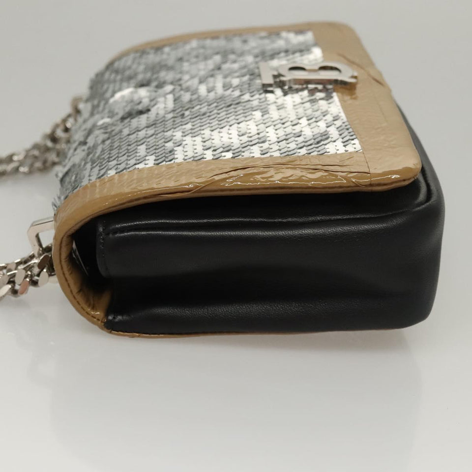 Burberry Lola Silver Leather Shoulder Bag ( )