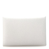 Hermes Epsom Calvi Card Case Mushroom