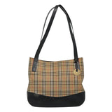Burberry Nova Check Beige Canvas Shoulder Bag ( )