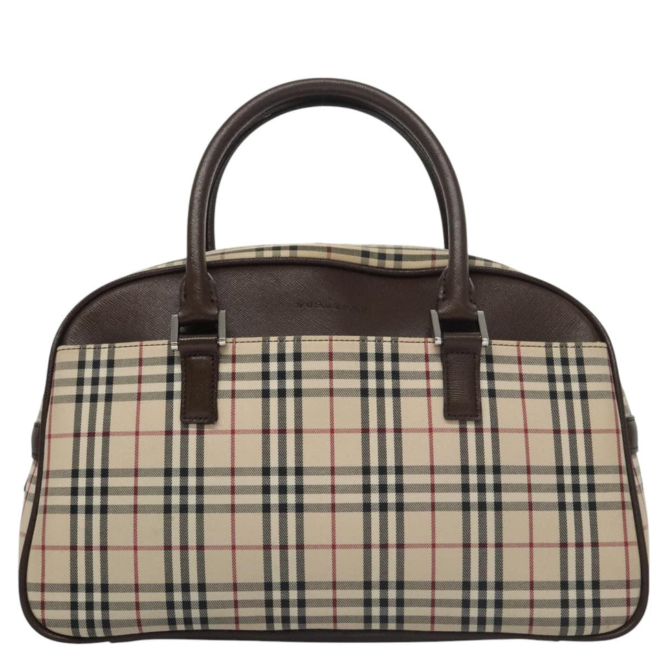 Burberry Nova Check Beige Canvas Handbag ( )