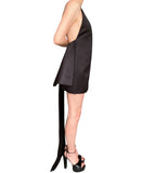 Prada Black Silk Train Bow Gown - 38