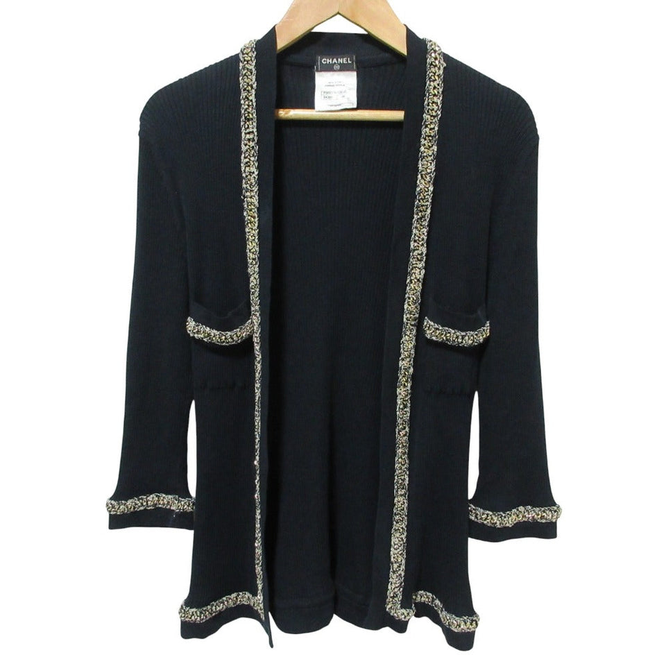 Chanel Chain Trim Rib Knit igan