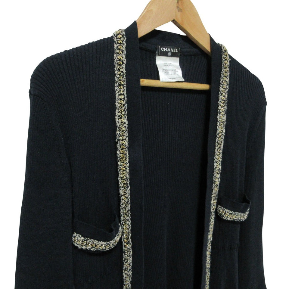 Chanel Chain Trim Rib Knit igan
