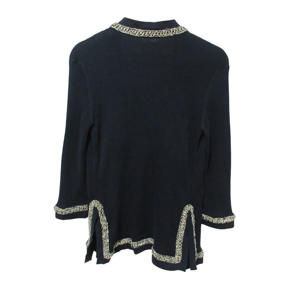 Chanel Chain Trim Rib Knit igan
