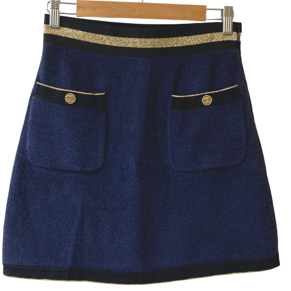Chanel Coco Mark Pile Skirt