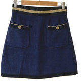 Chanel Coco Mark Pile Skirt