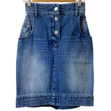 Chanel Coco Mark Button Denim Skirt