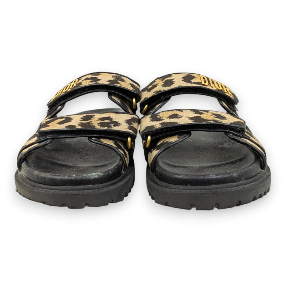 Christian Dior DiorACT Leopard Slide Sandals