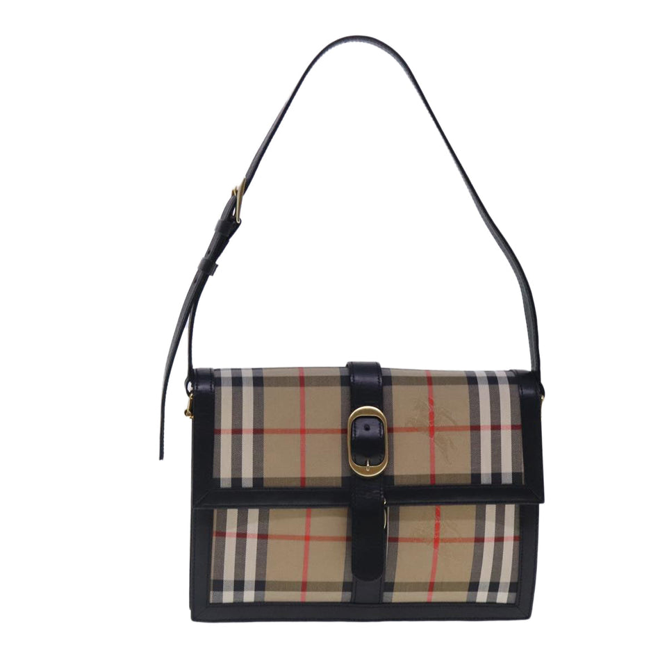 Burberry Nova Check Beige Canvas Shoulder Bag ( )