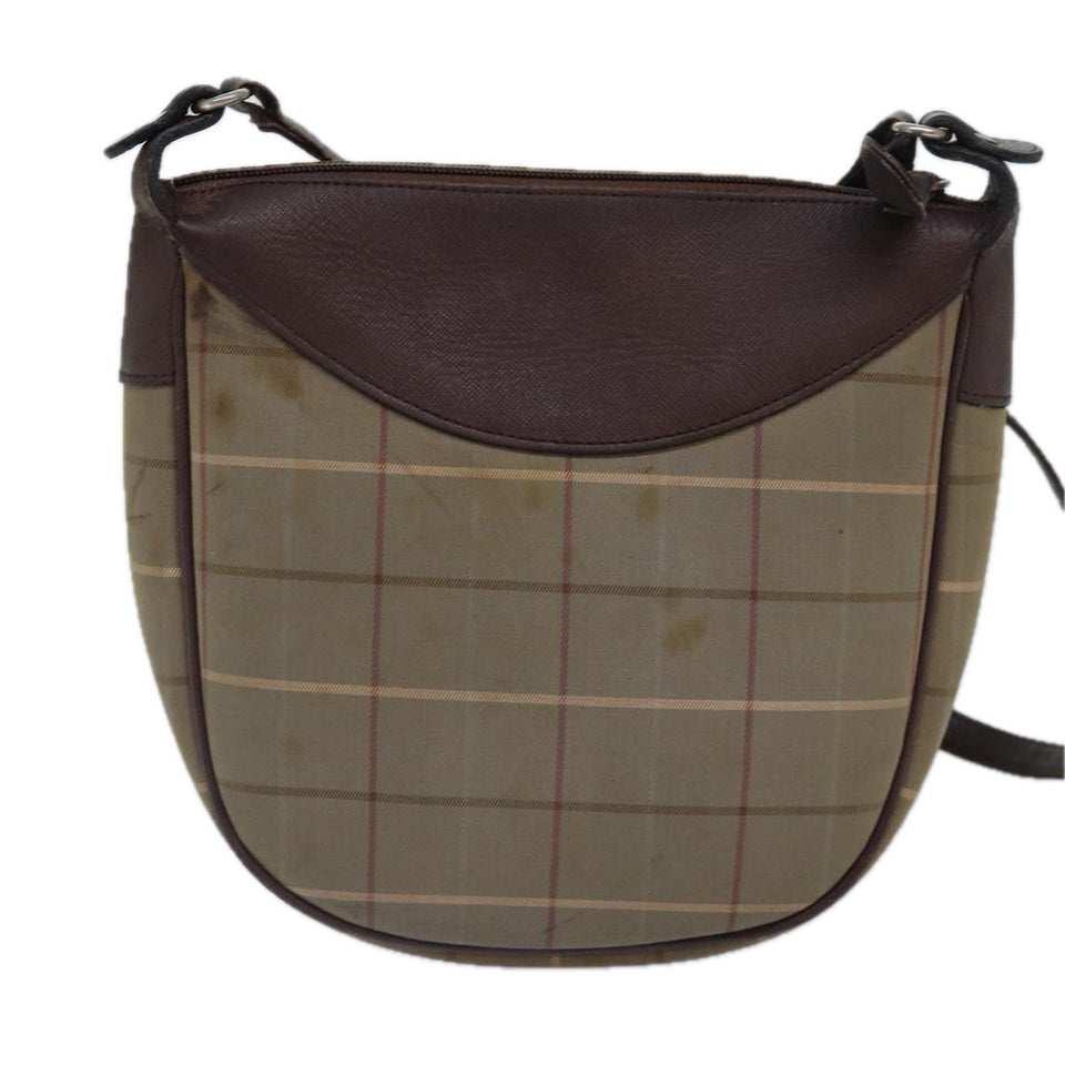 Burberry Nova Check Brown Canvas Shoulder Bag ( )