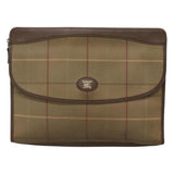 Burberry Beige Canvas Clutch Bag ( )