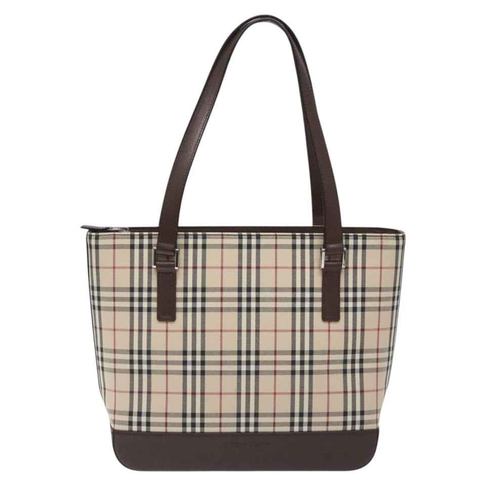 Burberry Nova Check Beige Canvas Handbag ( )