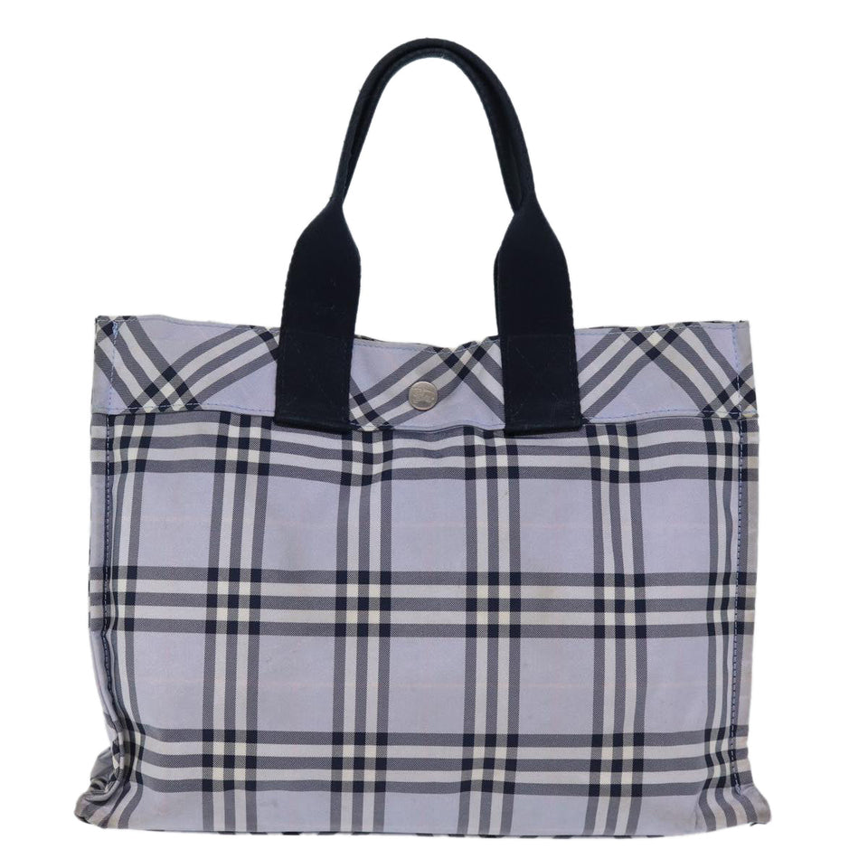 Burberry Nova Check Blue Synthetic Handbag ( )
