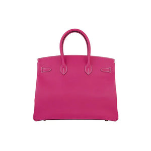 Hermes Birkin 25 Leather Gold Hardware Handbag Bag for Women (Pink)