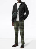 Luxury Burberry Horseferry Taffeta Hooded Jacket Black
