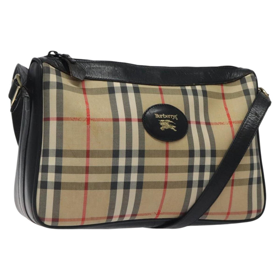 Burberry Nova Check Beige Canvas Shoulder Bag ( )