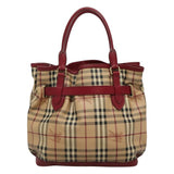 Burberry Haymarket Beige Canvas Handbag ( )