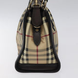 Burberry Nova Check Beige Canvas Handbag ( )
