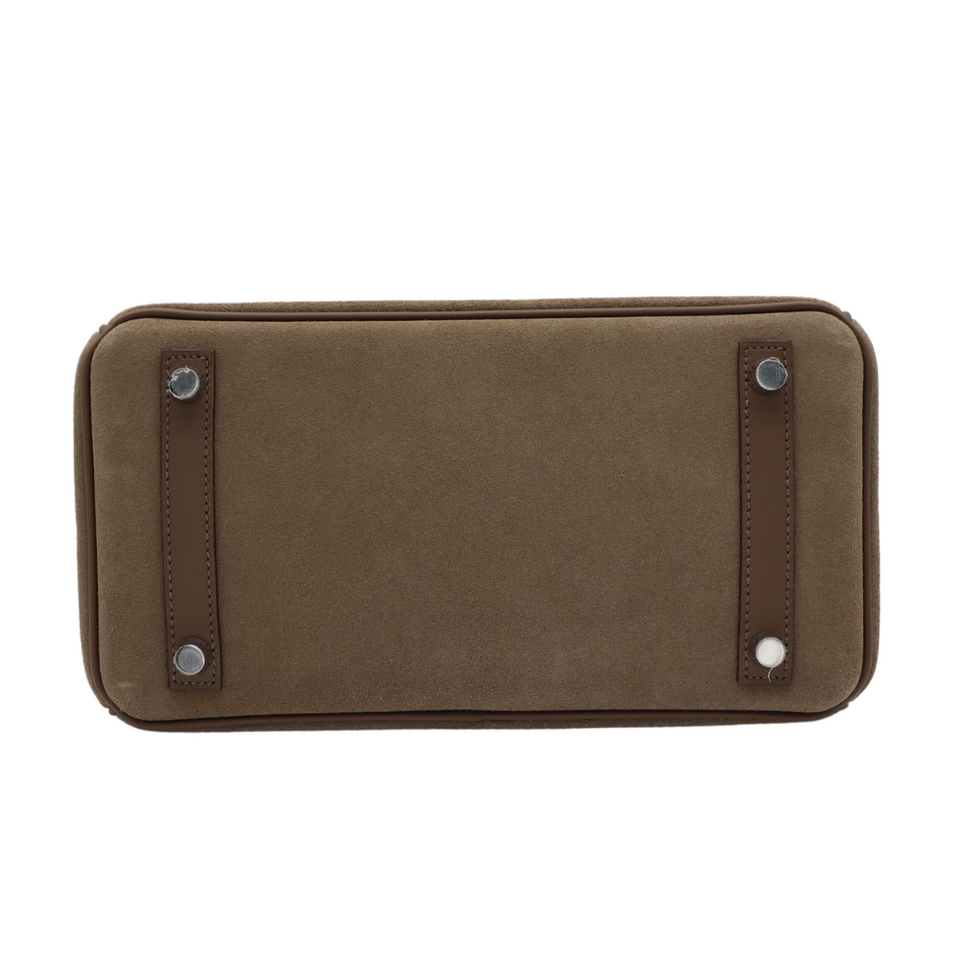 Hermes25cm Birkin Grizzly Etoupe/ Gris Caillou Palladium Hardware