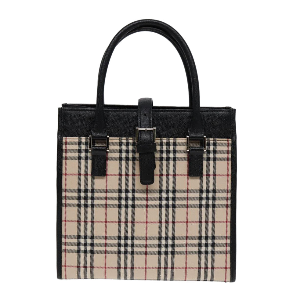 Burberry Nova Check Beige Canvas Handbag ( )