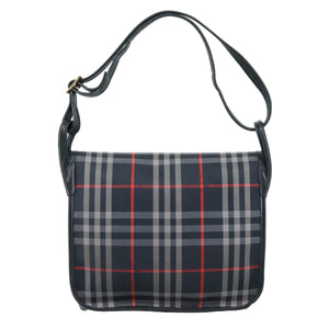 Burberry Navy Canvas Shoulder Bag ( )