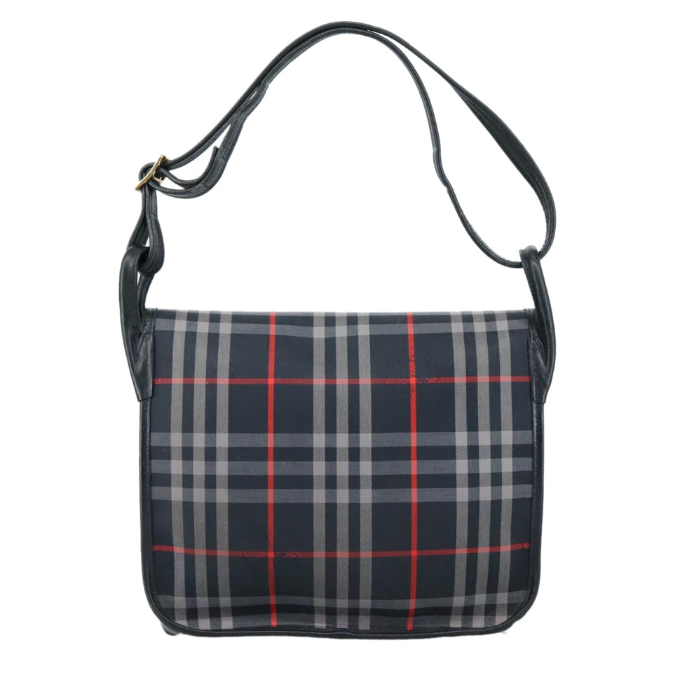 Burberry Navy Canvas Shoulder Bag ( )