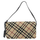 Burberry Nova Check Beige Wool Shoulder Bag ( )