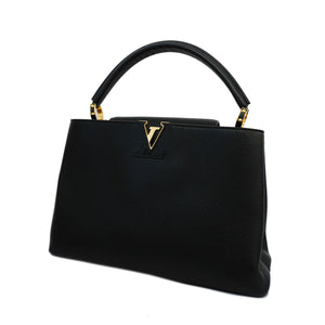 Louis Vuitton Handbag Taurillon Capucines MM Black