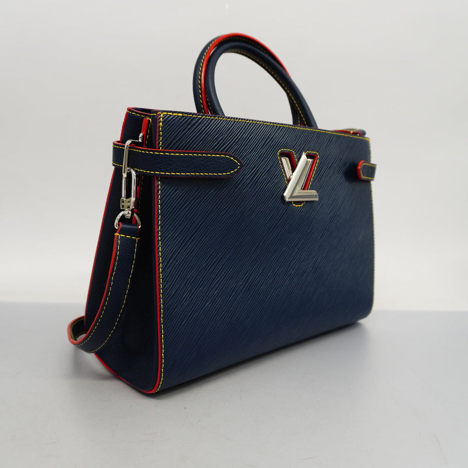 Louis Vuitton 2Way Shoulder Bag Epi Twist Tote Andigo Blue