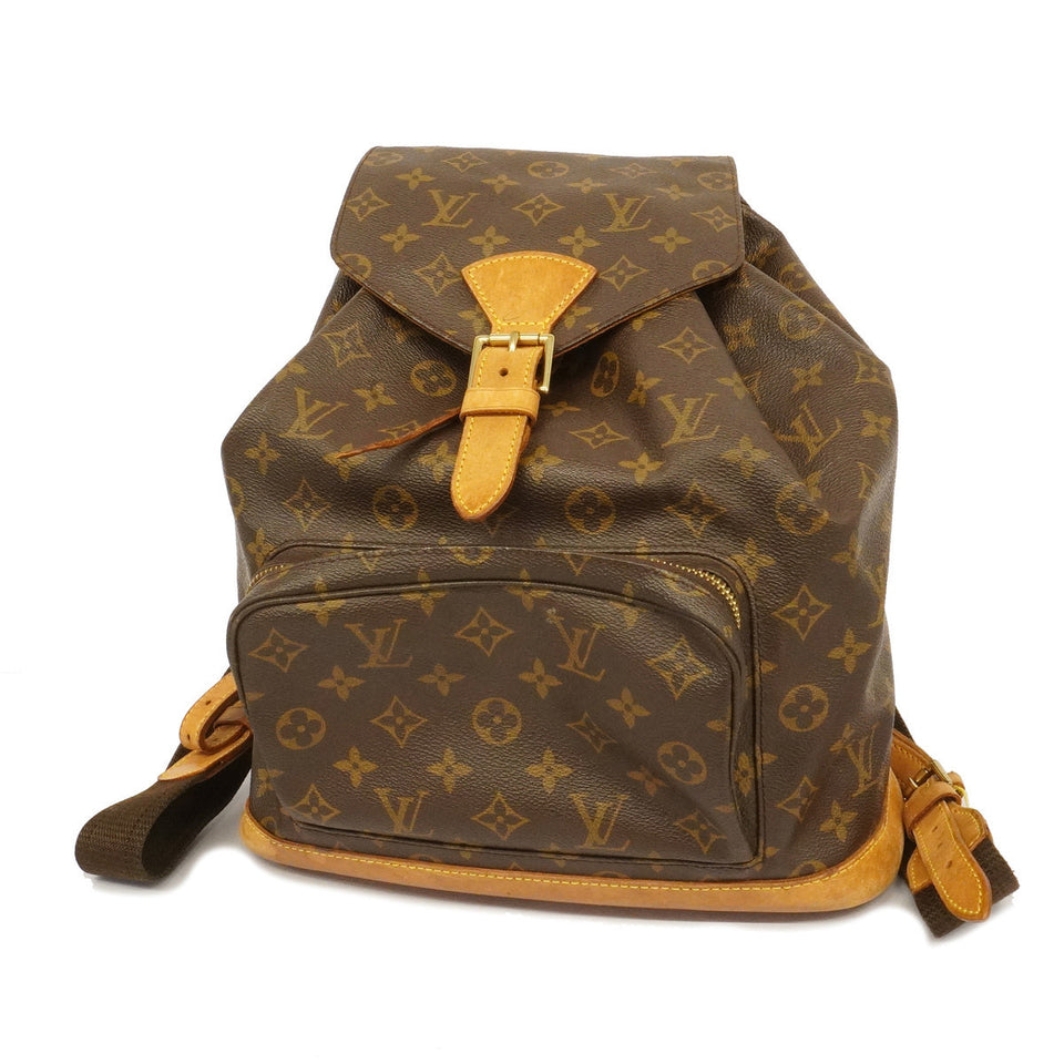 Louis Vuitton Monogram Montsouris GM Rucksack Bag Backpack Brown