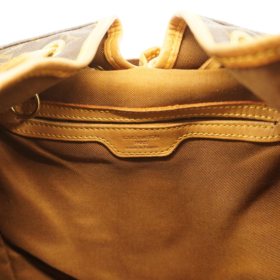 Louis Vuitton Monogram Montsouris GM Rucksack Bag Backpack Brown