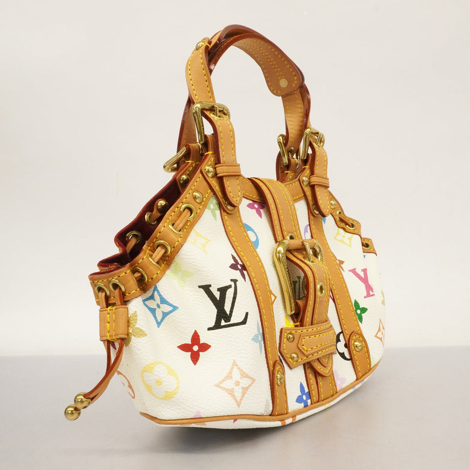 Louis Vuitton Handbag Monogram Multicolor Theda PM White