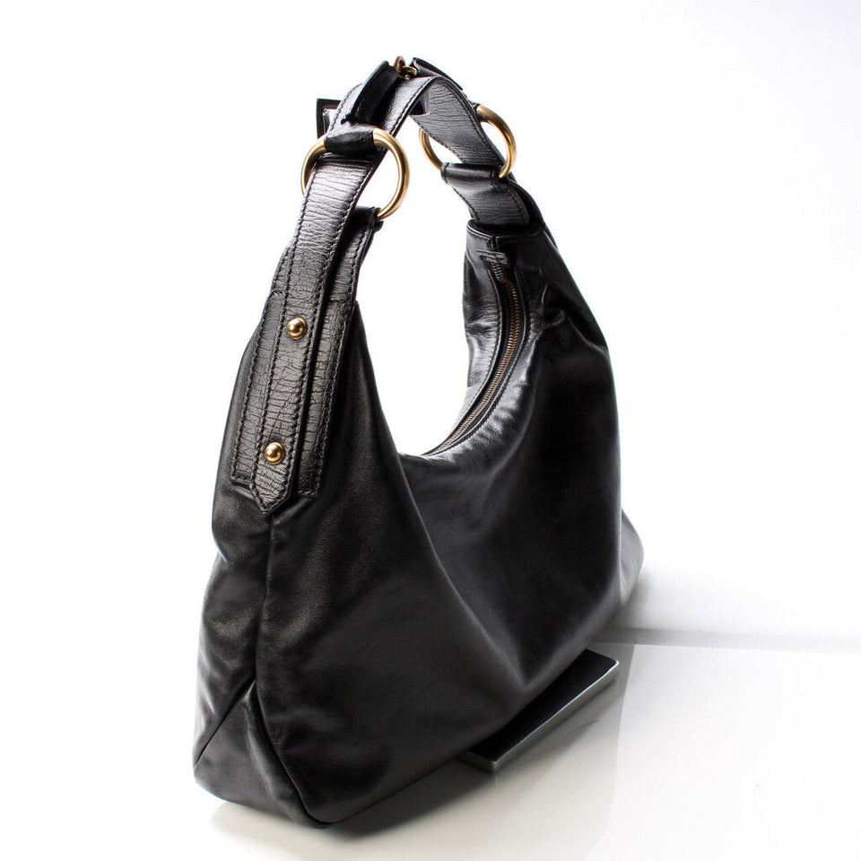 Gucci Horsebit Leather Hobo Bag